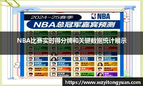 NBA比赛实时得分牌和关键数据统计展示